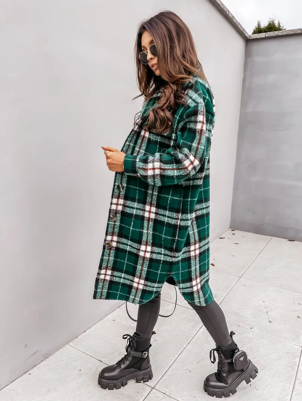 Warm Checked Coat Jacket