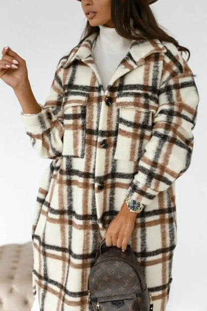 Warm Checked Coat Jacket