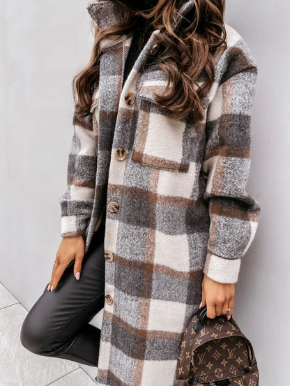 Warm Checked Coat Jacket