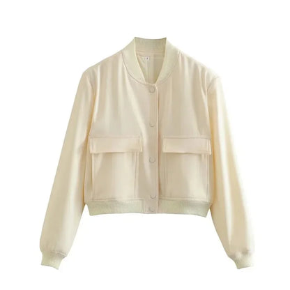 Cropped Bomber Jacket