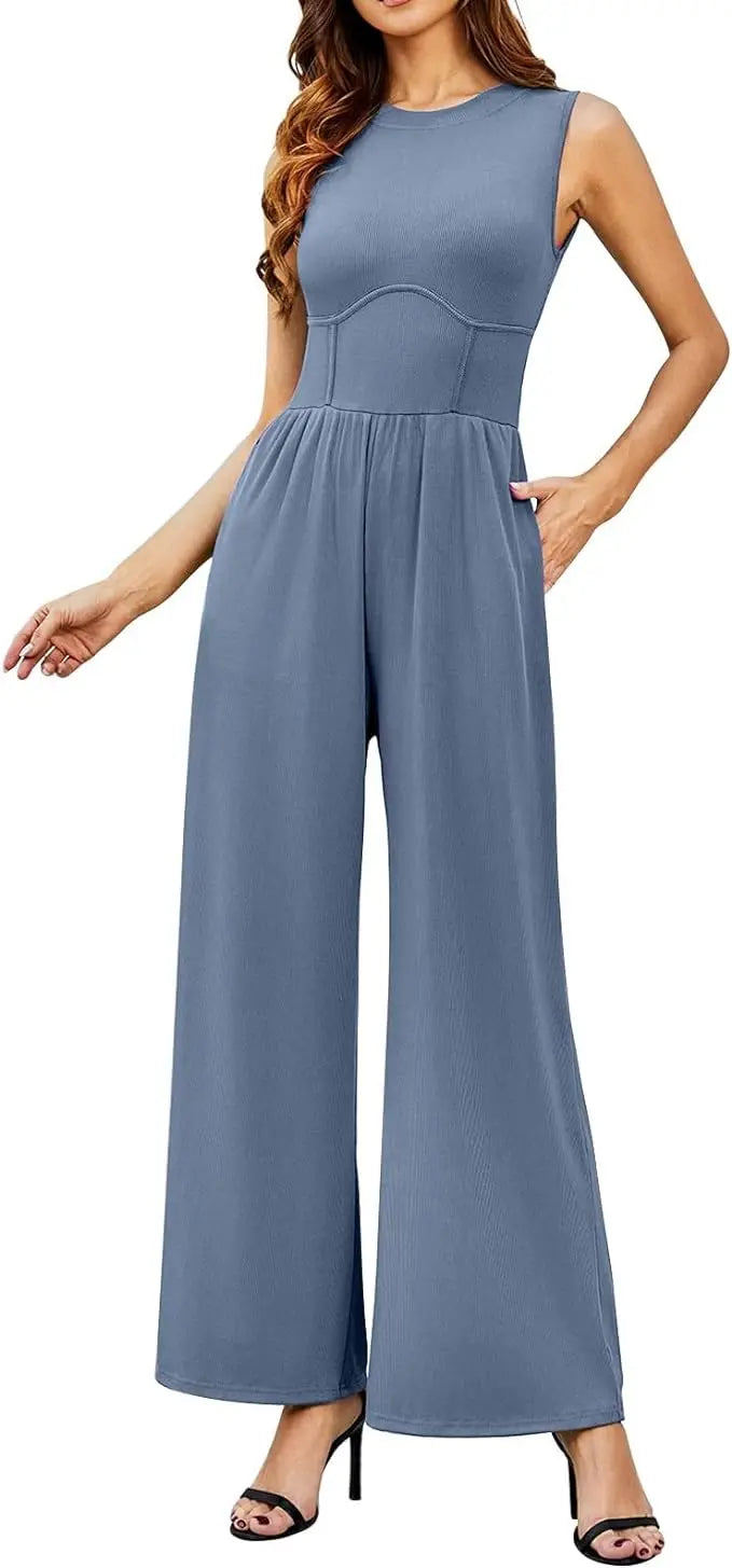 Wide Leg Tummy Control Jumpsuit